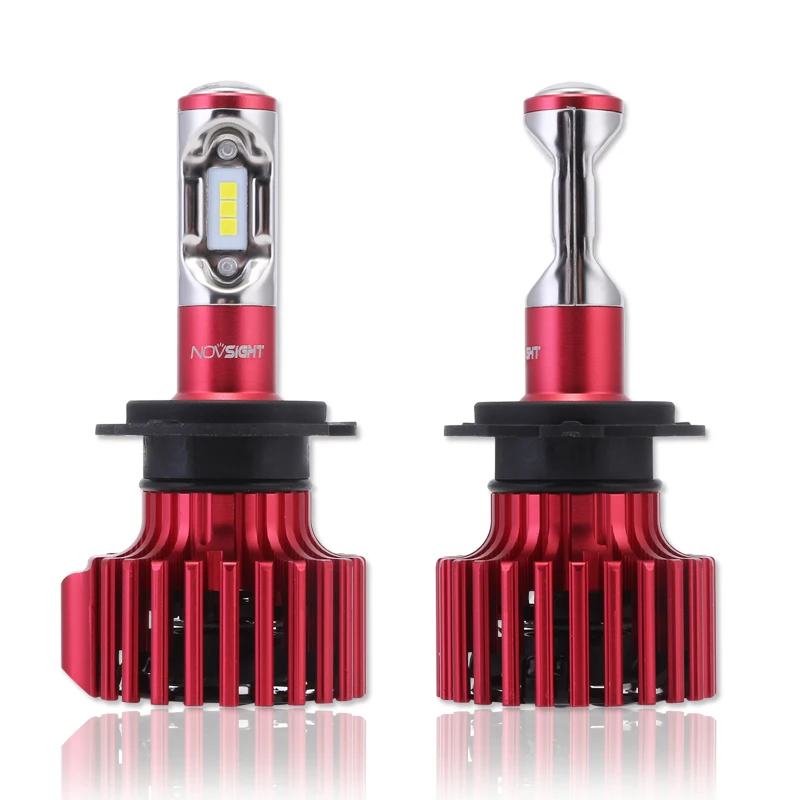 NOVSIGHT H7 Led Socket Headlight Bulbs Waterproof 60W 10000LM/Pair Car Driving Fog Light 6000K Cool White Lamps | Автомобили и