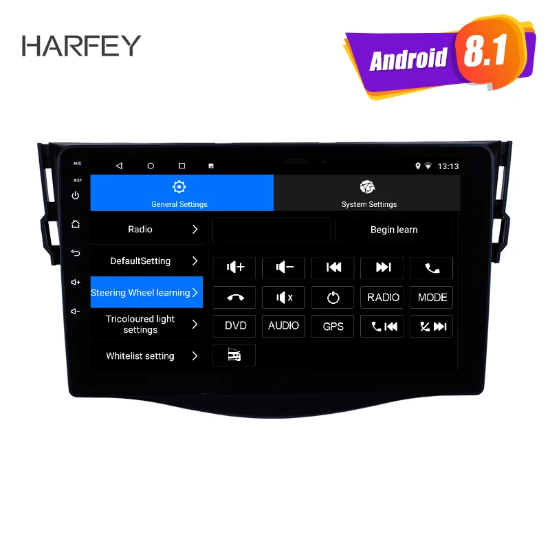 Harfey для 2007 2013 Toyota RAV4 Android 8 1 радио 9 &quotHD сенсорный экран GPS навигация SWC WIFI USB Bluetooth