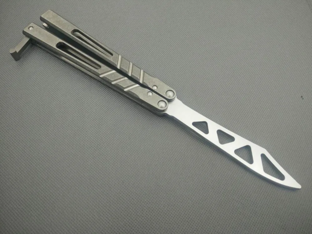 

Тренировочный нож-бабочка Alpha Beast серия упражнений D2 лезвие титановая ручка нож Jilt не острый охотничий нож карманный нож