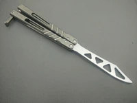 butterfly trainer knife alpha beast exercise series d2 blade titanium handle jilt knife not sharp hunting knife pocket knife