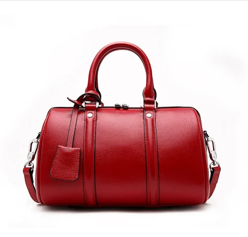 litchi pattern red Змеиная дизайнерская женская сумка из натуральной коровьей кожи, женская сумка из натуральной кожи, женская сумка через плечо, сумки-мессенджеры - Цвет: litchi pattern red