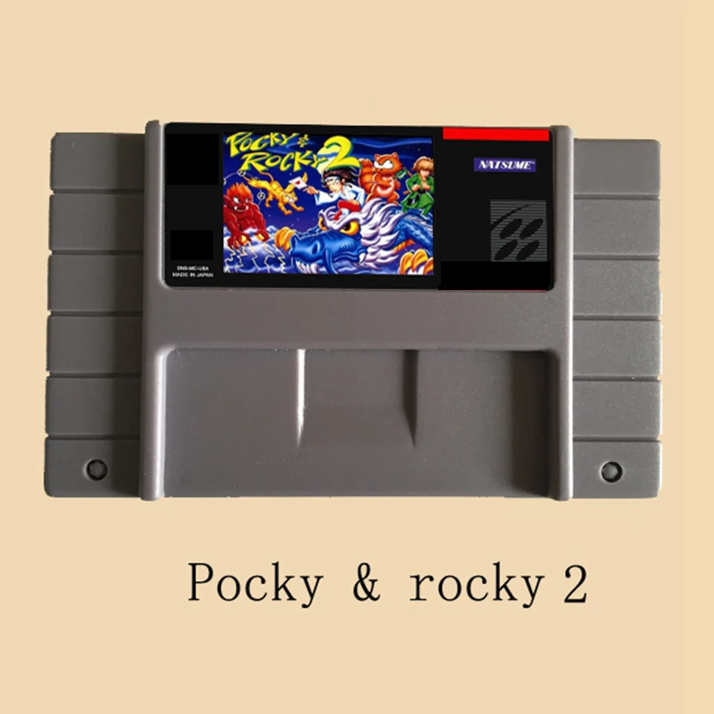 Pocky Rocky 2 16 бит большая серая игровая карта для NTSC игрового игрока | Электроника