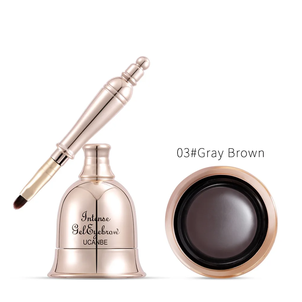 03 Gray Brown Водостойкий гель для бровей в форме колокольчика, гель для бровей, 3D, для увеличения бровей, крем для макияжа, 3 цвета, стойкая помада для бровей TSLM1 - Цвет: 03 Gray Brown