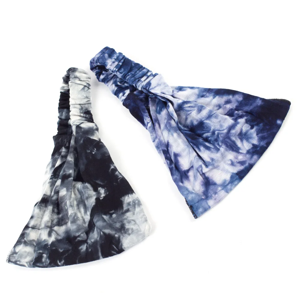 Geebro Women Tie Dye Cotton Headbands Summer Fashion Bandana Turban Head Wrap Elastic For Girl Hair Bands Spa Accessories |