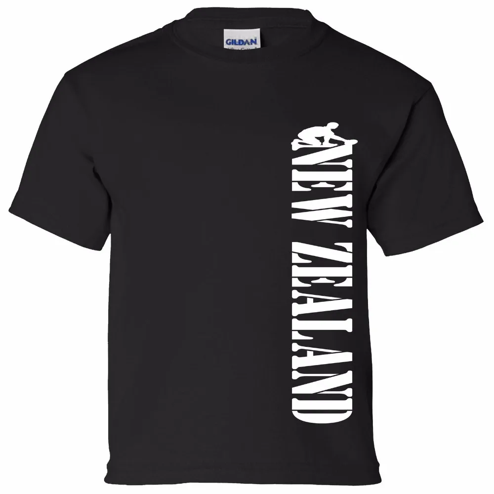 

2019 Fashion Short Sleeve Cotton O Neck Tops Free Shipping New Zealand Vertical Men's Rugbyer Cool T Shirts For Male