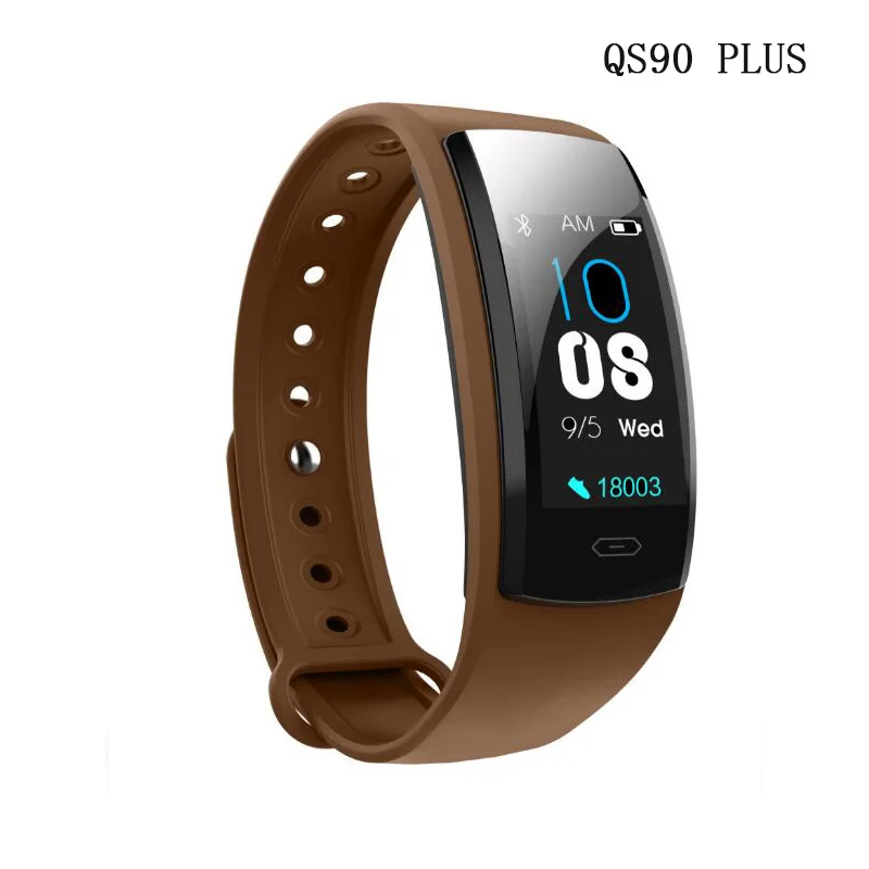brown-plus Diggro QS90 умный Браслет для измерения артериального давления монитор сердечного ритма Монитор кислорода в крови IP67 фитнес-трекер для Android IOS VS QS80 - Цвет: brown-plus