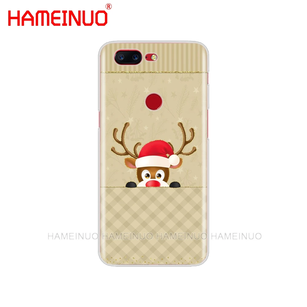 HAMEINUO Милый лось Рождество олень мультфильм год чехол для телефона для Oneplus one plus 6 5T 5 3 3t 2 X A3000 A5000