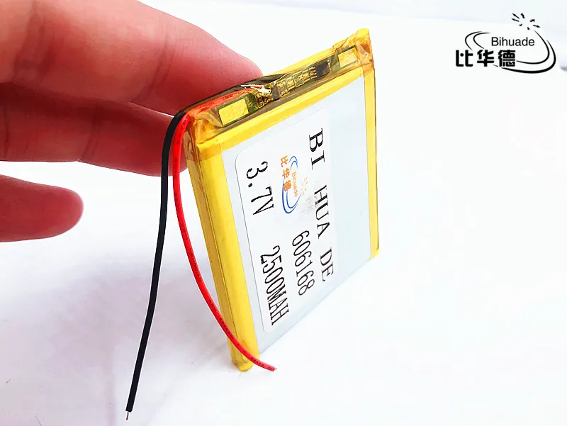 Li-po 3 7 V 2500 mAH 606168 полимерный литий-ионный/литий-ионный аккумулятор для GPS mp3 mp4 mp5 dvd