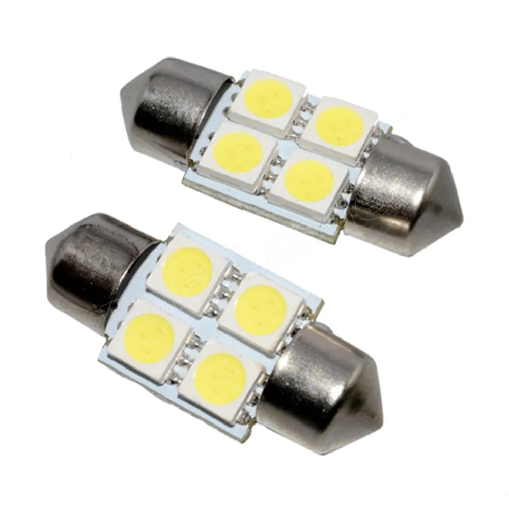 

10pcs/lot f-estoon 36mm Dome 4SMD 5050 LED Car License plate Luggage Reading light 12V car styling hot sale