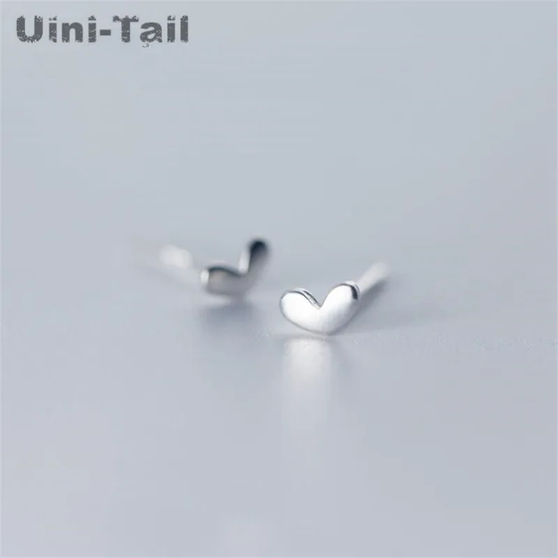 Серьги Uini Tail из серебра 925 пробы в Корейском стиле маленькие ювелирные украшения
