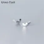 Популярные серьги Uini-Tail из нового серебра 925 пробы в тибетском стиле, корейские маленькие серьги в форме сердца в виде бобы, модные темпераментные маленькие ювелирные украшения для девушек GN599