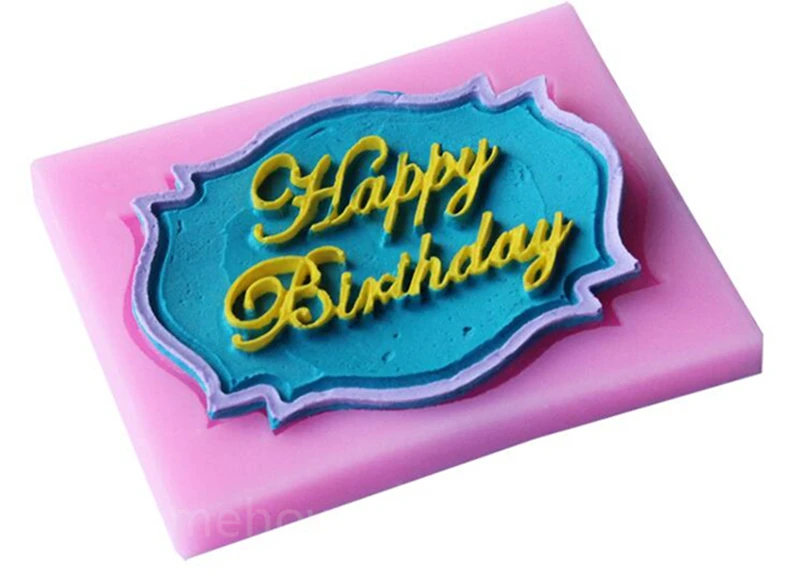 Деталь 1 шт./лот С Днем Рождения слова день рождения торт помадка форма кухня