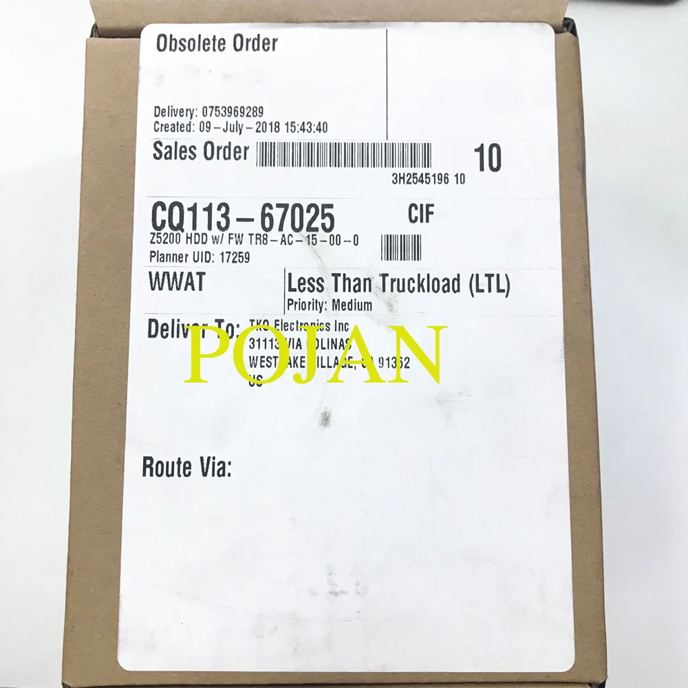 CQ113-67025 жесткий диск HDD 320G для DesignJet Z5200 CQ113-67013
