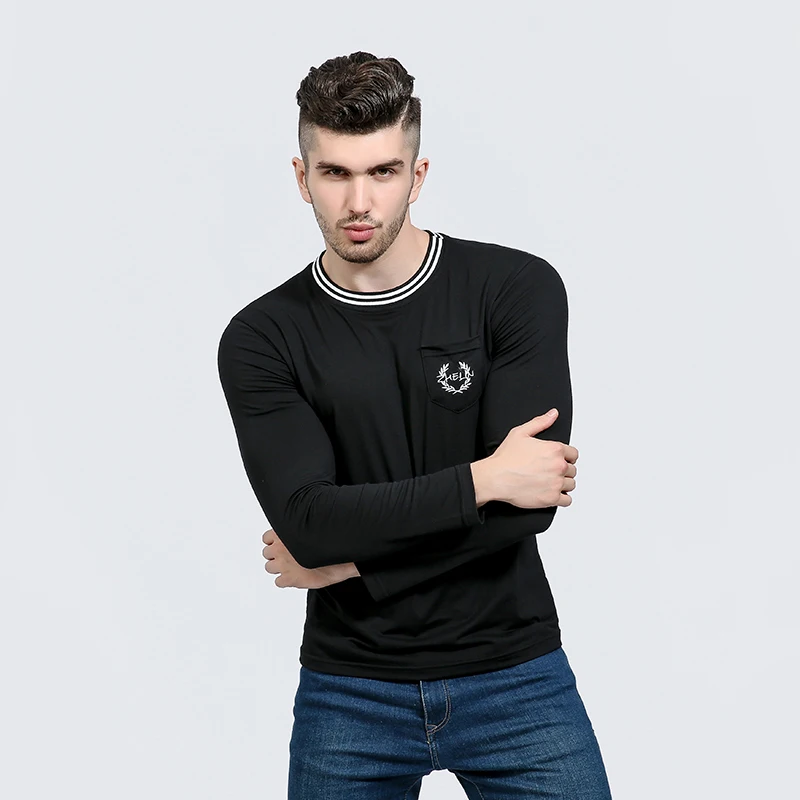 Модный бренд Для мужчин с вышивкой футболки полета Цвет полосатый воротник