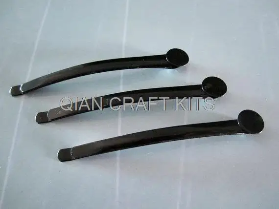 150 шт. свинец и никелевый металл черный камень шпильки с 8 мм клеем на круглой