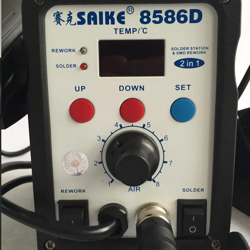 Паяльная станция Saike 8586D 2 в 1 220 В|heat gun soldering station|soldering ironsoldering station |
