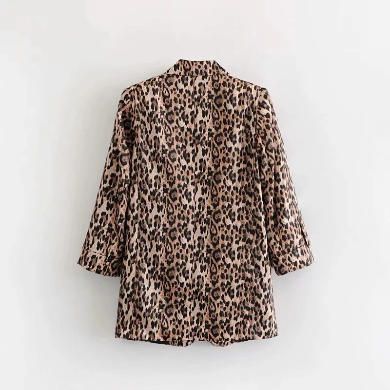 

Leopard Printed Blazer Jacket Coat Elegant Office Ladies Slim Jackets Women Basic Jacket Nice Autumn OL Blazers Fashion Outwear