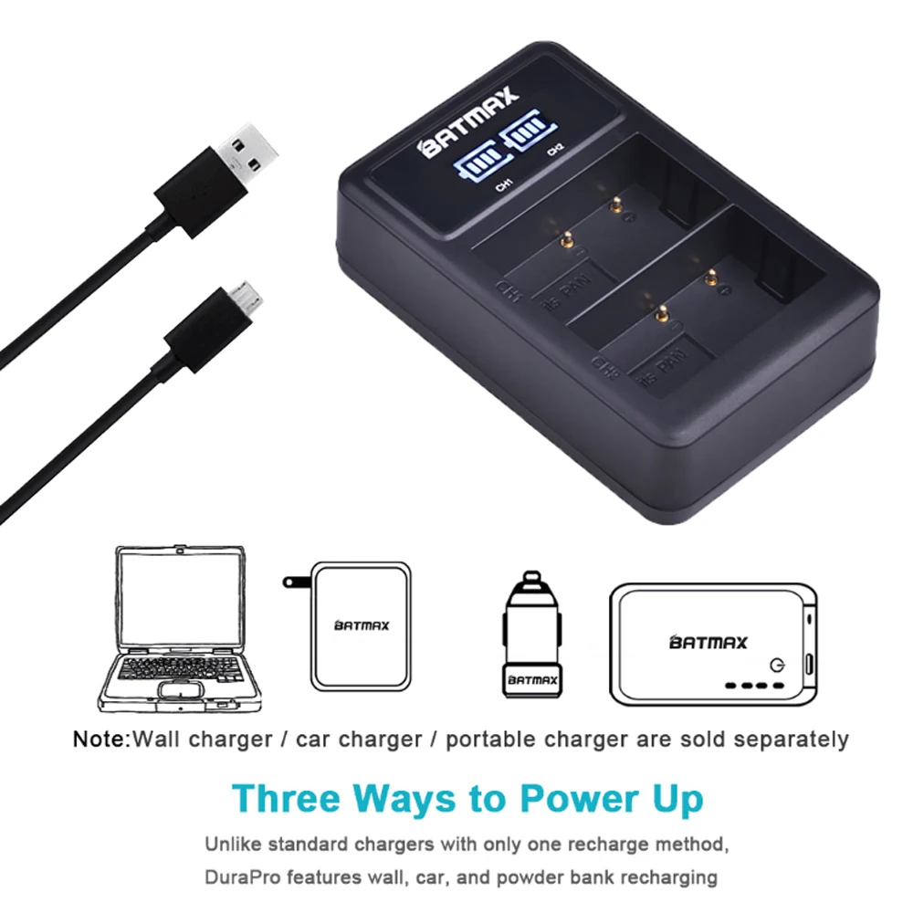 Аккумуляторная батарея Batmax двойное зарядное устройство USB для смартфонов Panasonic