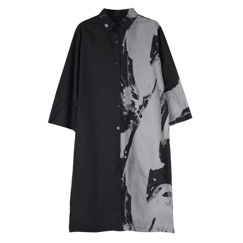 Женская длинная рубашка Max LuLu винтажные топы и блузки с принтом осень 2019 г. одежда