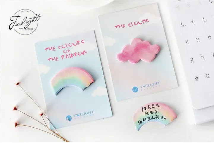 Coloffice Twilight City Rainbow серия Sticky Note Message Note N Times наклейка Радуга липкая Note офисные принадлежности 8,5*12 см 1 шт