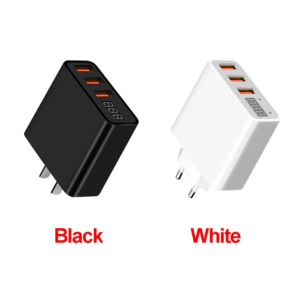 Светодиодный дисплей 3 USB зарядное устройство Легкий Прочный Универсальный