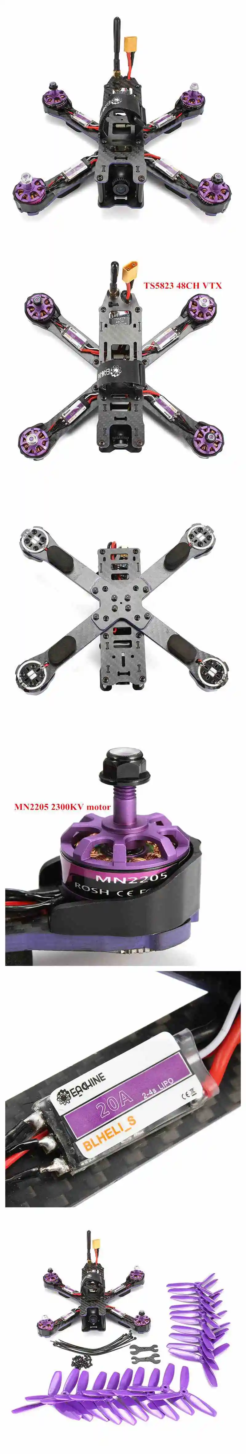 Eachine мастер X220 FPV RC гоночный Drone Blheli_S F3 6DOF 2205 2300KV двигатели 5,8G 48CH 200 MW VTX Racer Quadcopter Вертолет АРФ