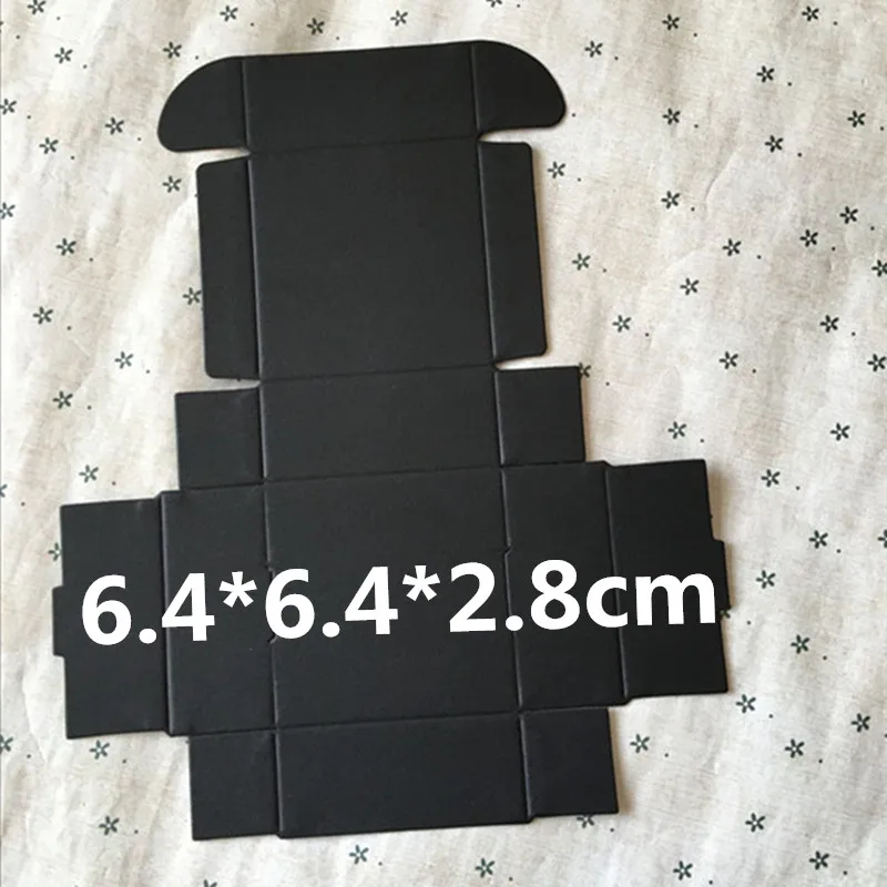50 шт. 6 4*6 4*2 8 см черная/белая/коробка из крафт-бумаги для упаковки сережек