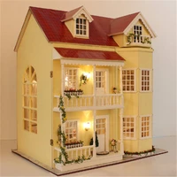 fairy tale home large villa house for dolls wooden toys cute families house educational toys kids gifts juguetes brinquedos
