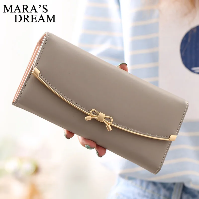 Mara's Dream женский длинный кошелек с милым бантом однотонный клатч новинка 2018