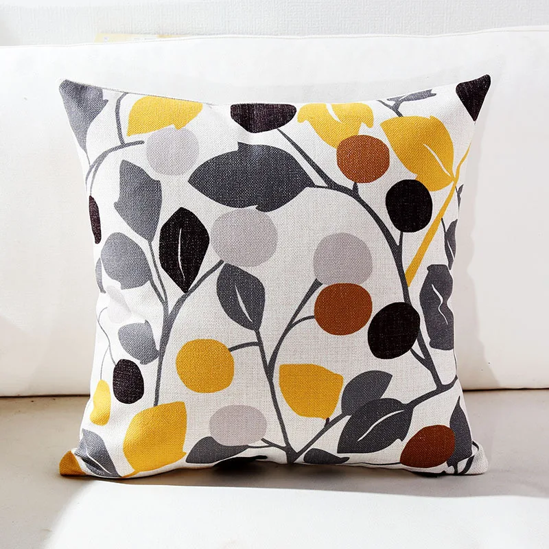 Лидер продаж простая подушка для дивана из хлопка и льна с геометрическим