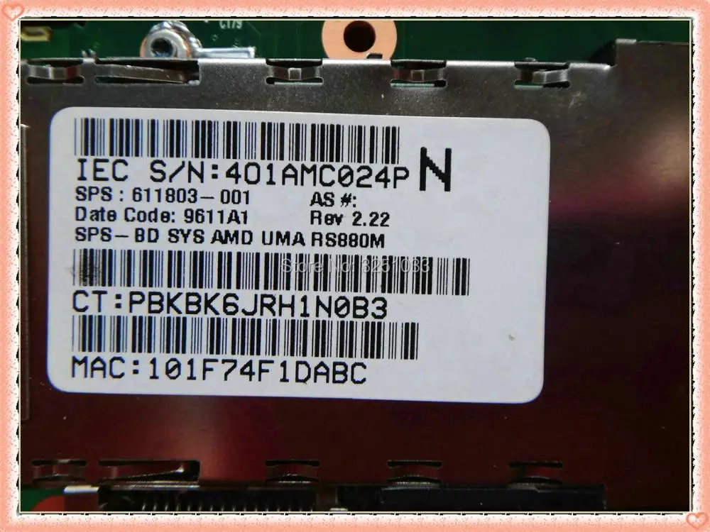 611803-001 для ноутбука hp Compaq 325 625 425 для hp 625 325 CQ325 материнская плата RS880 DDR3 полностью протестирована