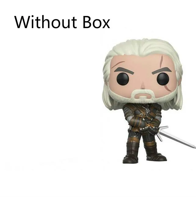 No Box Funko Pop Ведьмак 3 Дикая Охота гералт ПВХ фигурка Коллекционная модель Дети кукла мальчик игрушки - Цвет: No Box