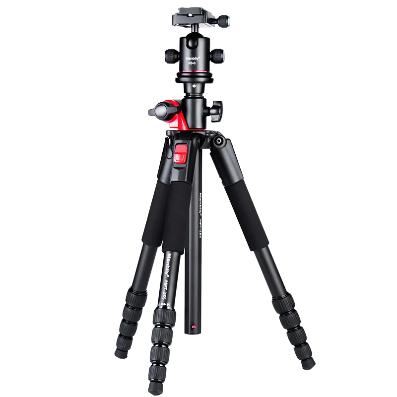 Manbily MPT255/MPT255C штатив для камеры Профессиональный компактный поперечный центральный Штатив для Canon Nikon sony DSLR camera s Video DV - Цвет: MPT-255 W KB-0 Head