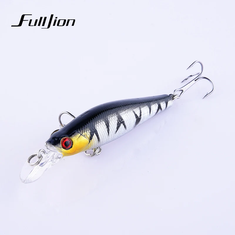 Рыболовные приманки Minnow твердый воблер Crankbait 3D глаза Позолоченные пластиковые