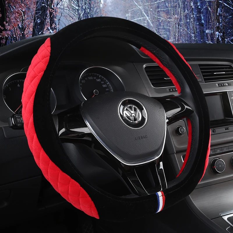 Чехол рулевого колеса автомобиля D форма для VW GOLF 7 2015 POLO JATTA Passat Tiguan Nissan Qashqai J11 X trail