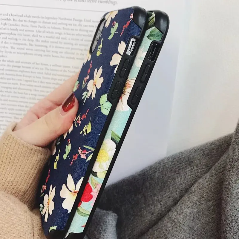 STROLLIFE Ретро винтажный цветочный чехол для iPhone X 6 6S 7 8 Plus Модный карикатурный лист печатный силиконовый чехол Coque Capa on.