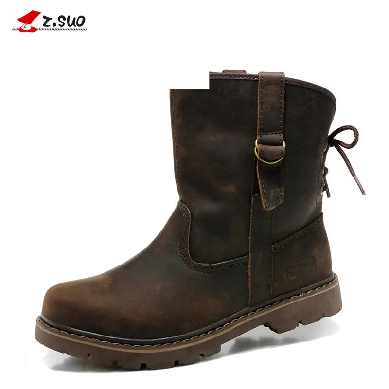 39-44 мужские ботинки винтажные зимние из натуральной кожи коричневые наивысшего
