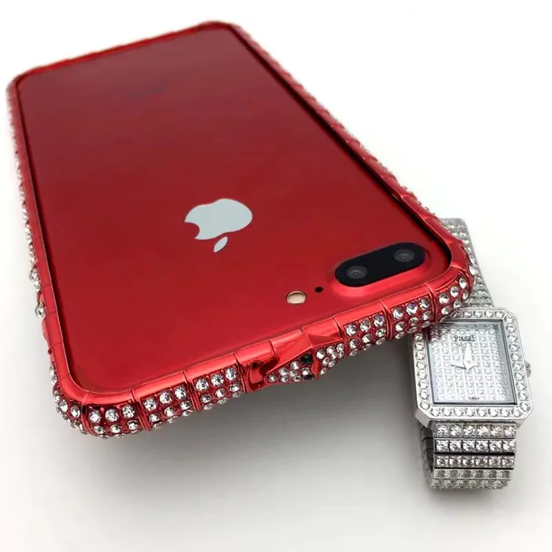 Роскошный Шикарный чехол-бампер с алмазами для Iphone X 8 8Plus 7 7Plus 6S 6Plus чехол