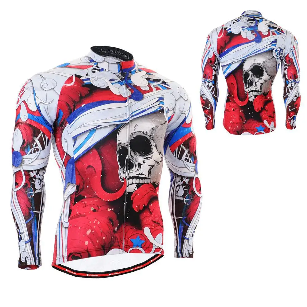 Technical Graphic Long Sleeves Cycling Jersey 4 Seasons Comfortable-fitting MTB Bike Bicycle Tops Shirts for Men | Спорт и