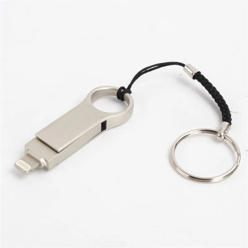 Металлический USB флеш накопитель 128 Гб OTG 32 64 ГБ Usb 2 0 флэш диск для iPhone X/8 Plus/8/7 Plus