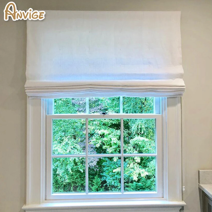 

Занавески для окон из хлопка и льна, римские жалюзи, римские затемнения, ткань для оконных штор, размер под заказ