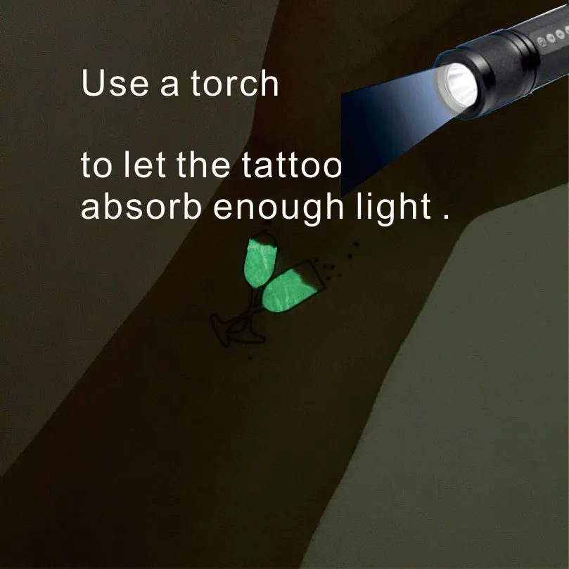 1 шт. Светящиеся в темноте татуировки с ночным цветком крылья стрела звезда