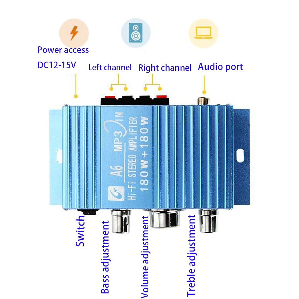 Аудиоусилитель Tenghong TDA7056 40 Вт * 2 0 каналов Hi-Fi стерео готовый усилитель мощности 12