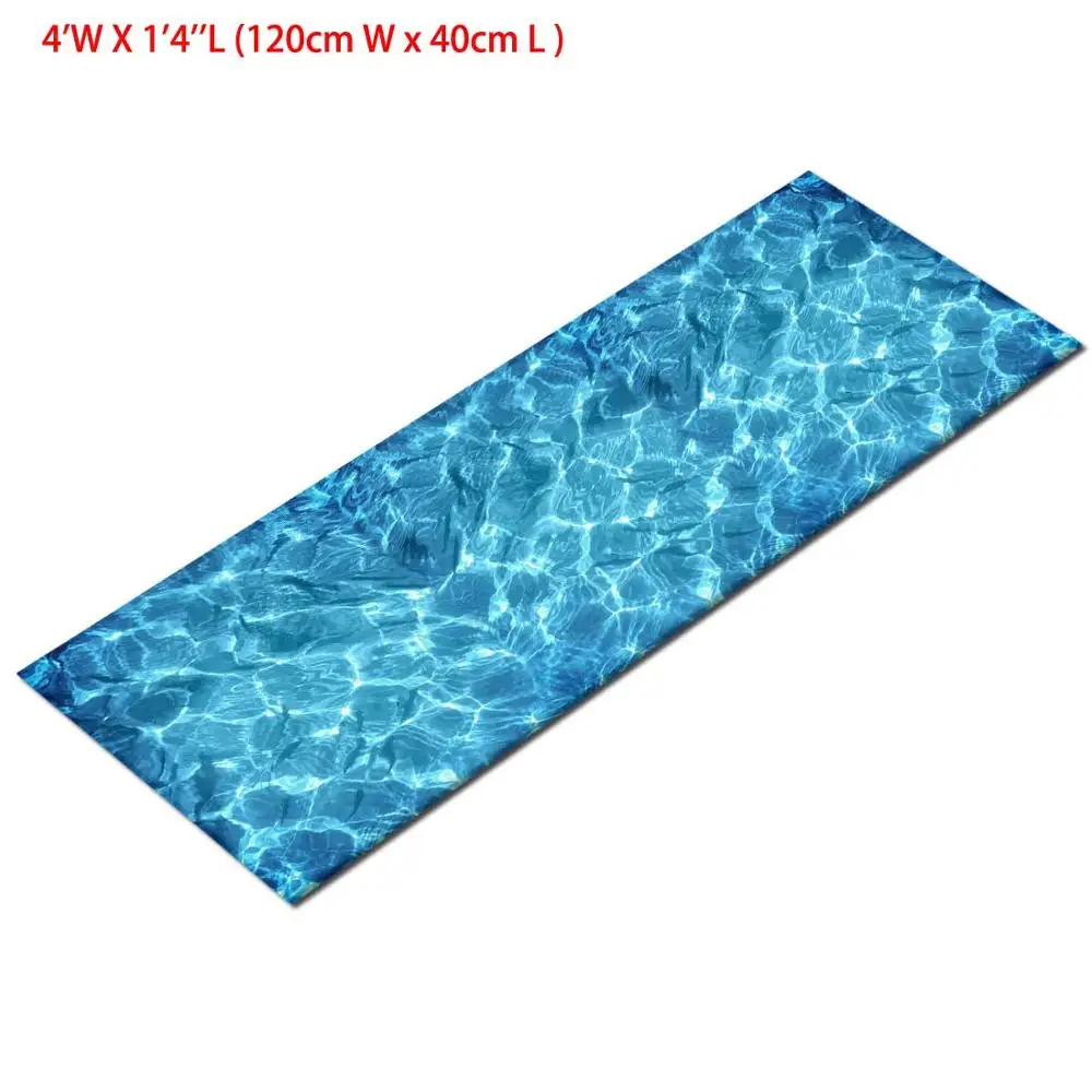 Fish& Seas And Oceans Area Rug And Carpet For Kids Baby Home Living Room Crystal Velvet WC Bedroom kitchen Door Floor Bath Mats - Цвет: 120cm W x 40 cm L
