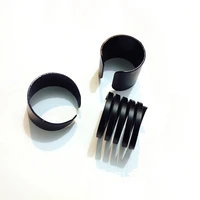 fashion black scrub surface spring wide ring adjustable matte rings for women 3 pcsset
