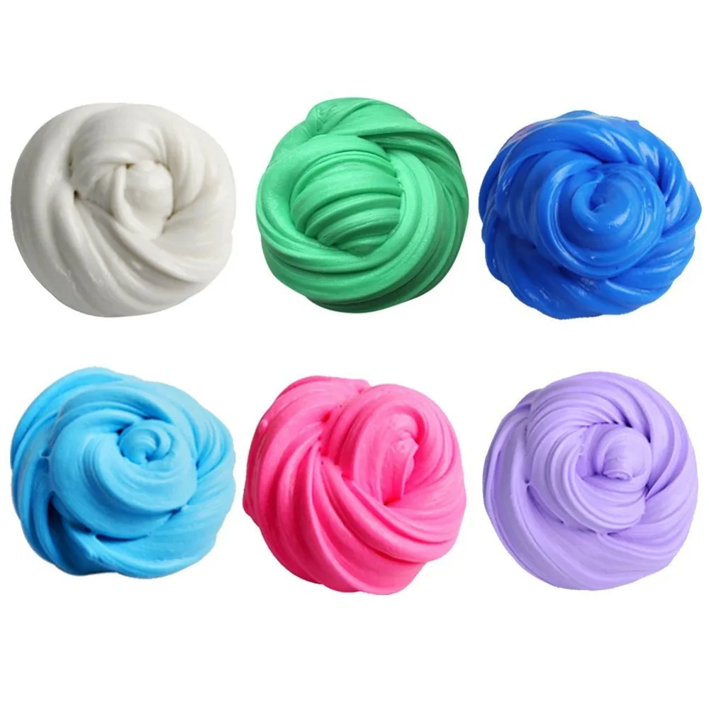 Новая пушистая слизь коробка пакет жевачка для рук Playdough поставки мягкая глина