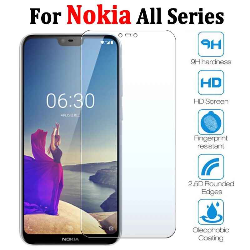 Защитное стекло для Nokia 5 Защита экрана на 2 3 6 7 Plus 8 X6 Закаленное Защитная пленка