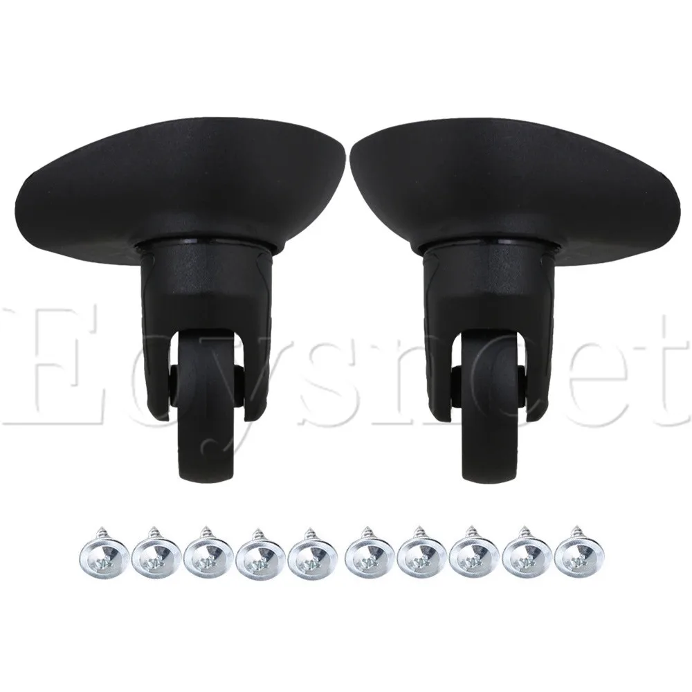 

2 Pieces Black 10x8.5x5.5cm Luggage Replacement DIY Swivel Casters Wheel