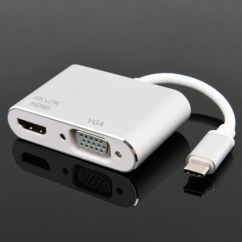 Адаптер USB C HDMI VGA Тип к 4K * 2K 3 1 VGA|Адаптеры Type-C| |