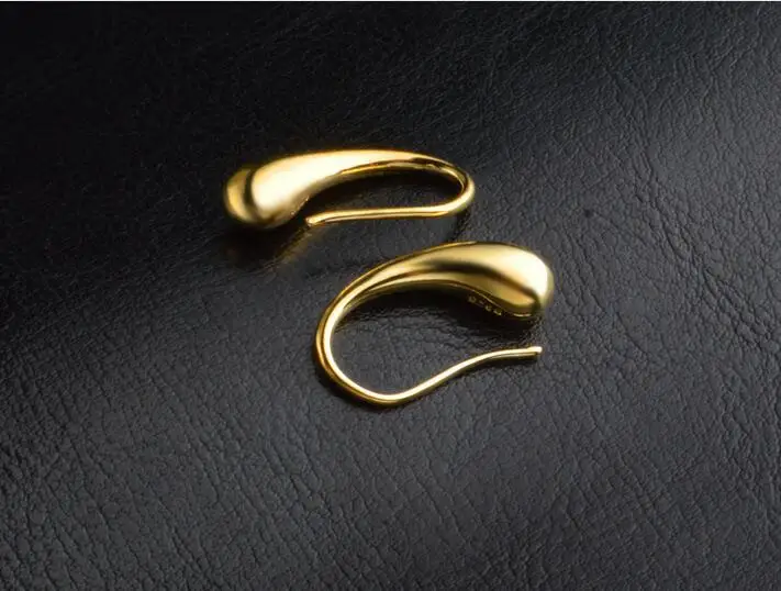 2 вида цветов золотистые/Серебристые серьги в форме капли воды/капли дождя